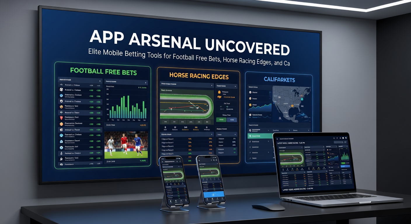Dynamic app screen displaying horse racing form stats, live odds fluctuations, and each-way bet calculators