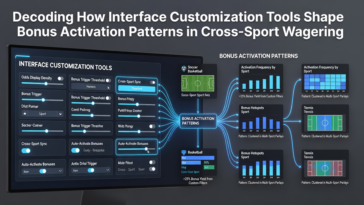 Analytics dashboard illustrating bonus activation heatmaps across football and horse racing sections after user customizations