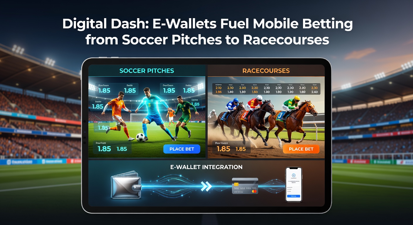 Mobile phone displaying a soccer betting app with e-wallet deposit options active during a live match