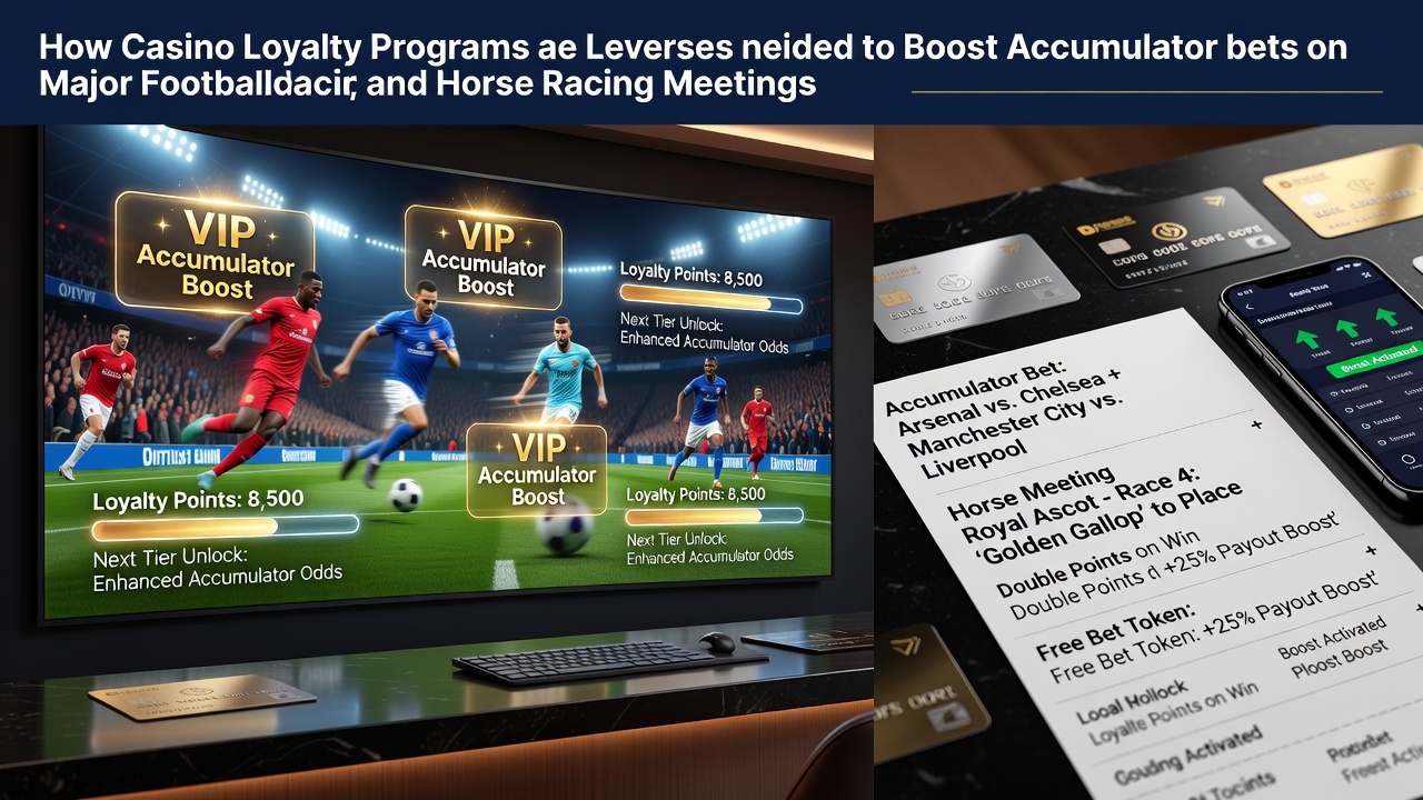 Casino loyalty points being redeemed for accumulator bet boosts on a mobile app during a major football match
