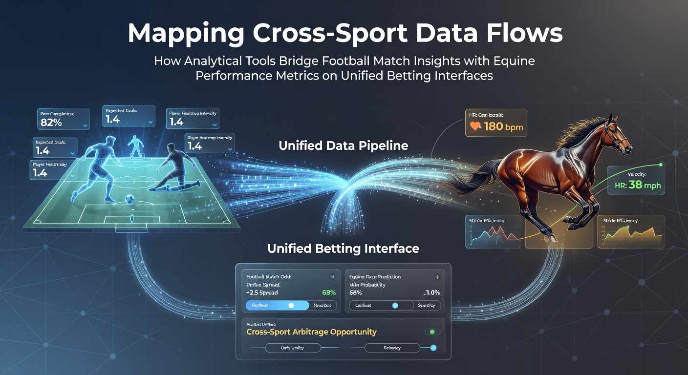 Analytical dashboard displaying integrated football match statistics alongside equine performance metrics on a unified betting interface