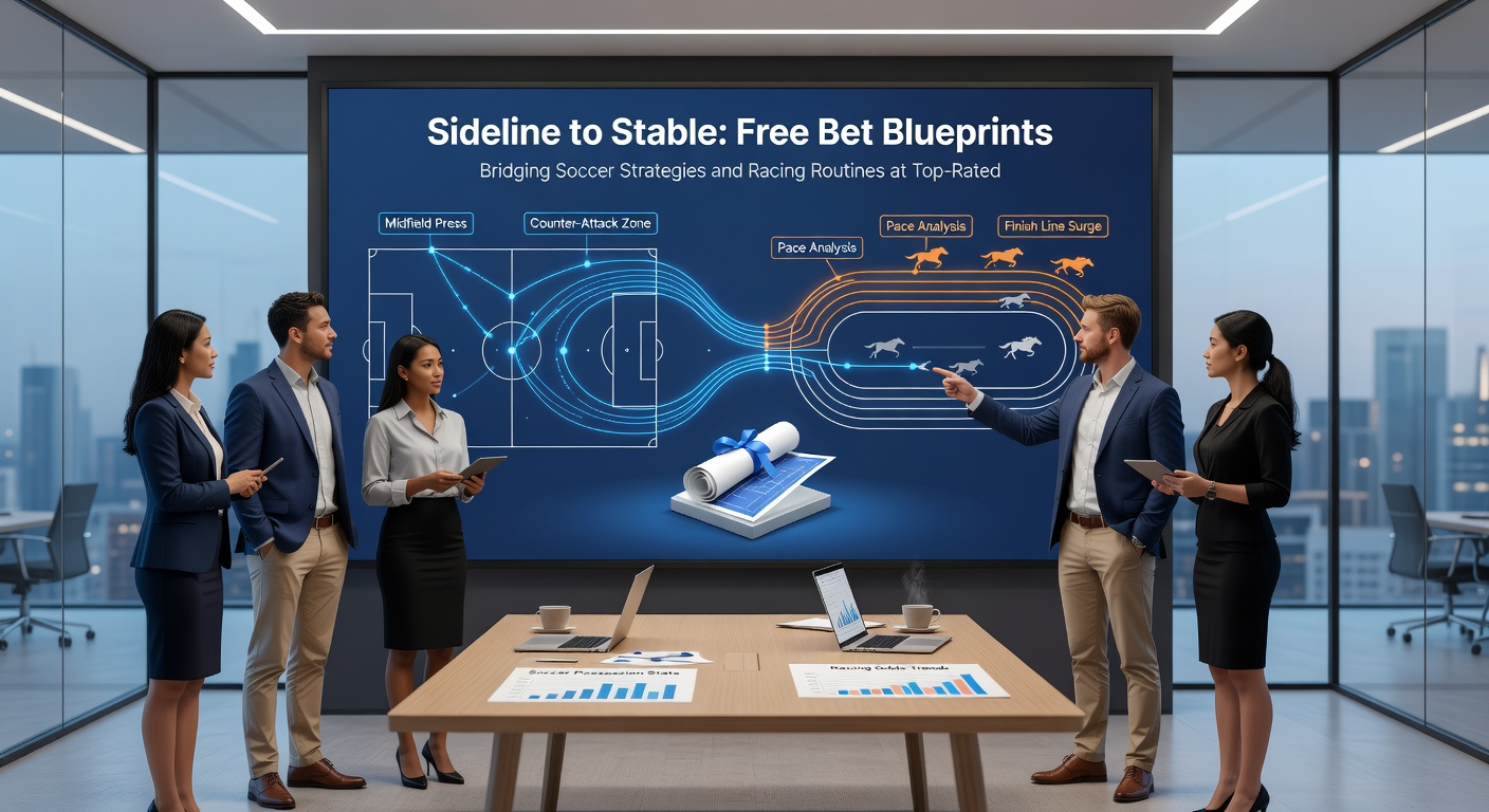 Close-up of a betting slip merging soccer match odds with horse racing entries, overlaid with free bet blueprint graphics on a mobile screen
