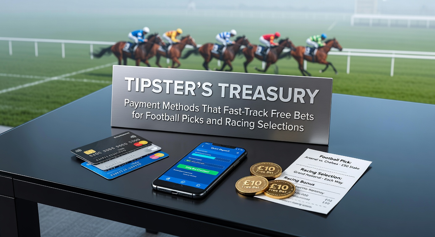 Digital payment icons overlayed on soccer field and horse racing track, symbolizing quick transactions for betting rewards